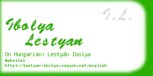 ibolya lestyan business card